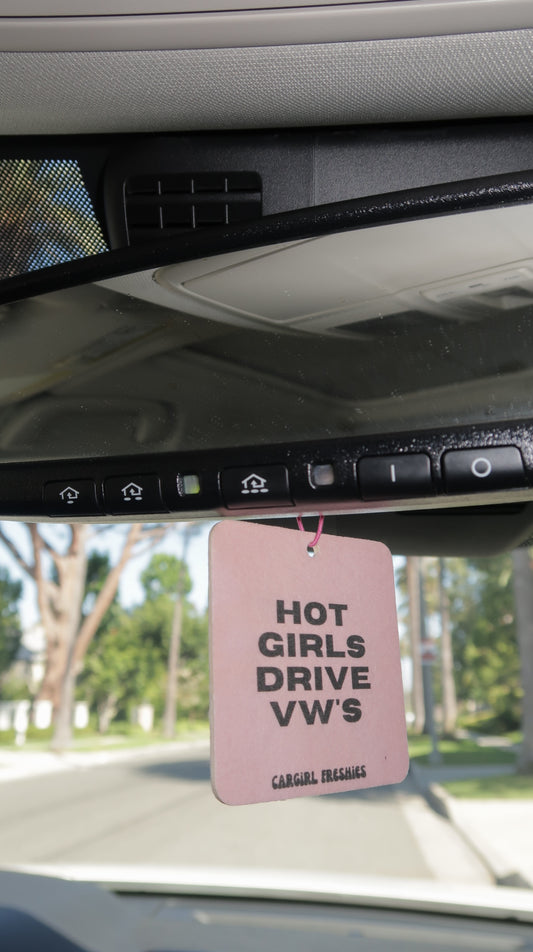 "Hot Girls Drive VW" Car Freshie 3-Pack – Vanilla Rose