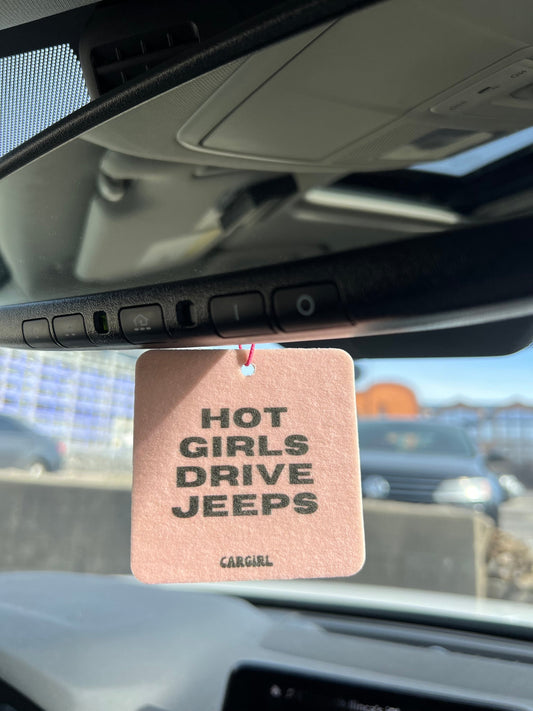 3-Pack Bundle of the Pink "Hot Girls Drive" Vanilla Rose-Scented Car Freshener | Pink Accessories | Best Gifts for Women | Cute Freshies