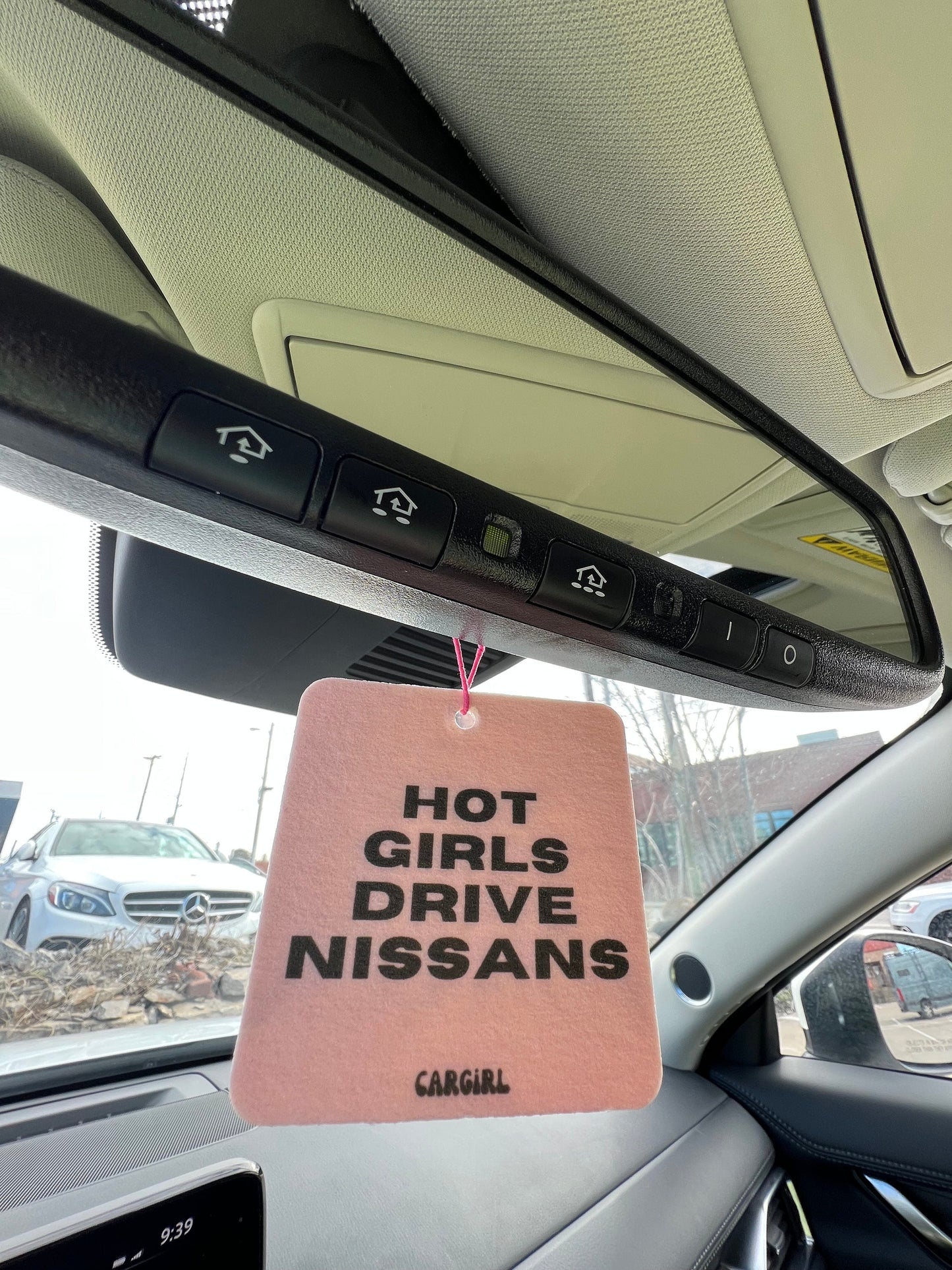 3-Pack Bundle of the Pink "Hot Girls Drive Nissans" Vanilla-Scented Car Freshener | Pink Accessories | Best Gifts for Women | Cute Freshies