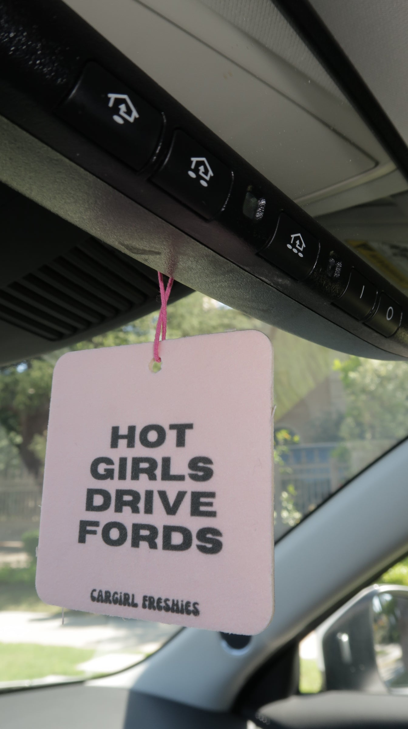 "Hot Girls Drive Fords" Car Freshie – Vanilla Rose