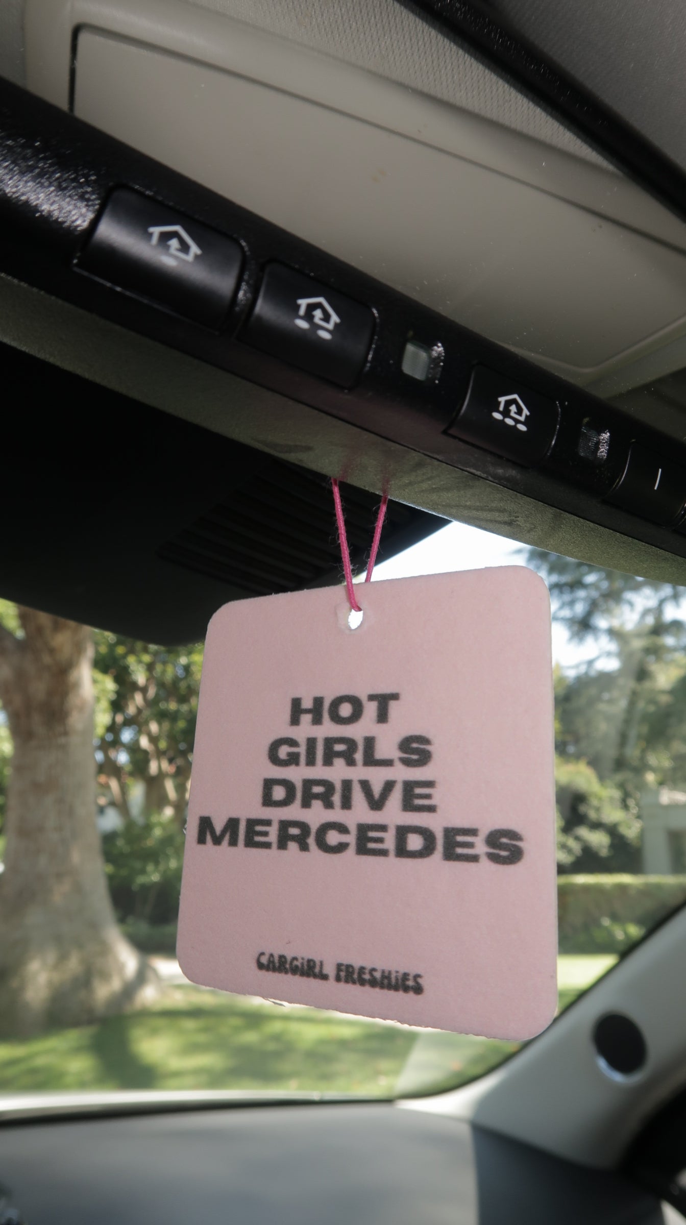 "Hot Girls Drive Mercedes" Car Freshie 3-Pack – Vanilla Rose