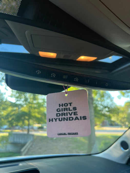 3-Pack Pink Vanilla Car Freshener | "Hot Girls Drive Hyundais"