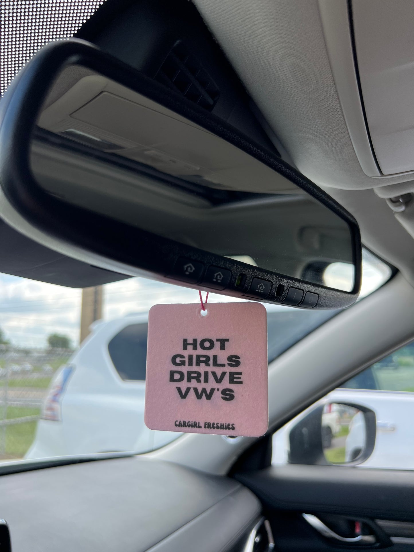 "Hot Girls Drive VWs" Car Freshie – Vanilla Rose