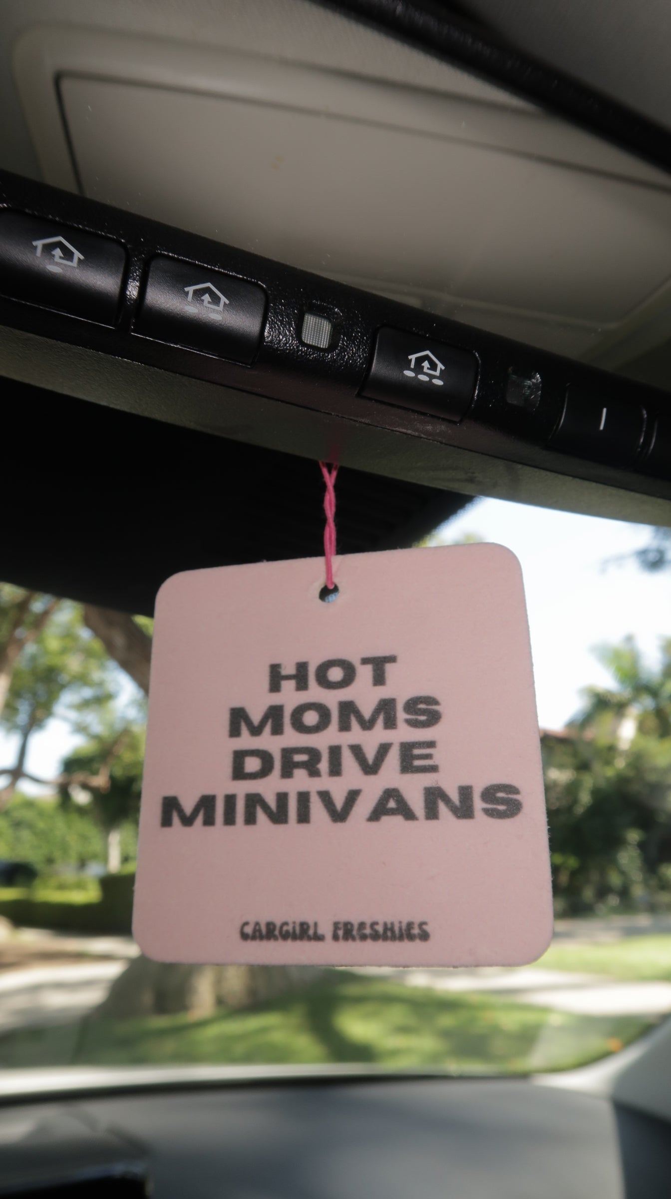 "Hot Moms Drive Minivans" Car Freshie – Vanilla Rose