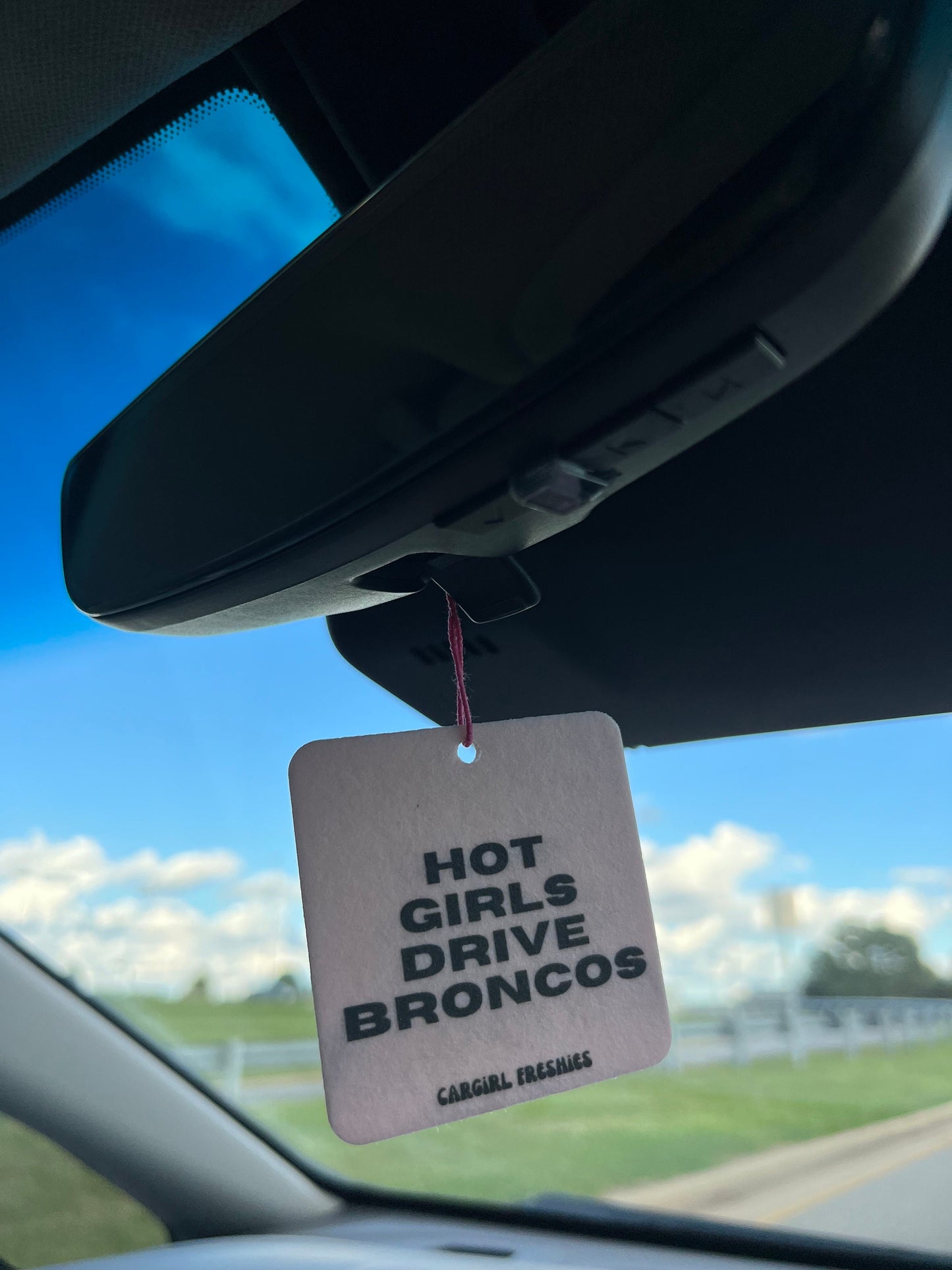 3-Pack Bundle of the Pink "Hot Girls Drive Broncos" Vanilla Rose-Scented Car Freshener | Pink Accessories | Gifts for Women | Cute Freshies