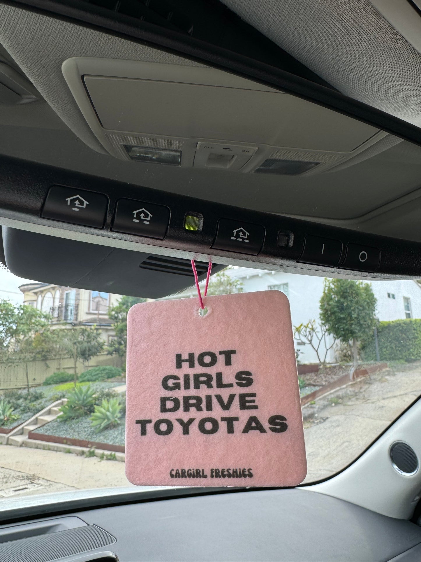 "Hot Girls Drive Toyotas" Car Freshie – Vanilla Rose