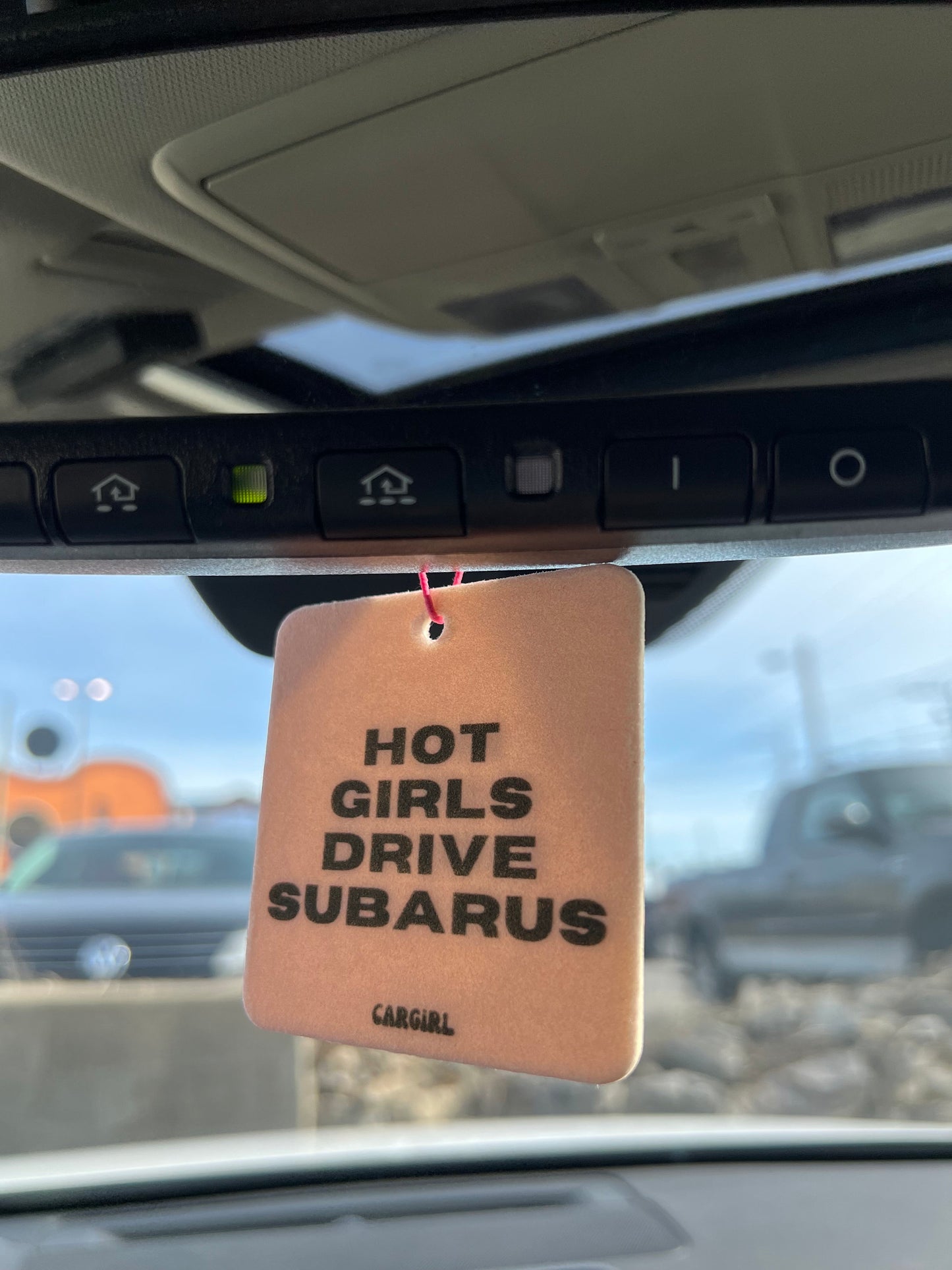 3-Pack of the Pink "Hot Girls Drive Subarus" Vanilla Rose-Scented Car Freshener/Freshie | Car Accessories | Gifts for Women