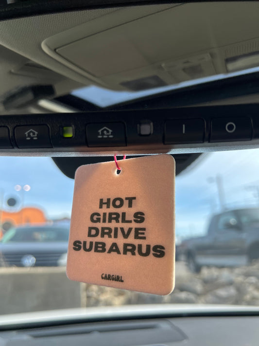 "Hot Girls Drive Subarus" Car Freshie 3-Pack – Vanilla Rose