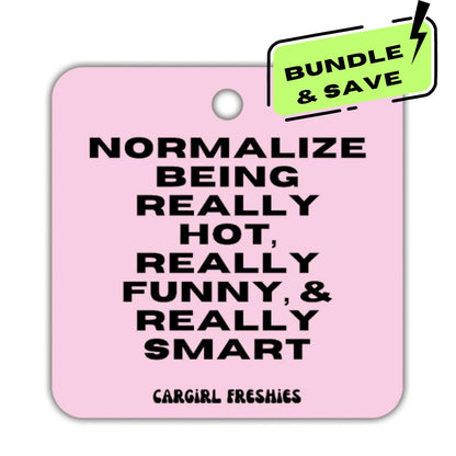 3-Pack Vanilla-Rose Scented Car Freshener Bundle, Funny Pink Accessories