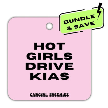 Hot Girls Drive Kias Car Freshener 3-Pack | Vanilla Scented