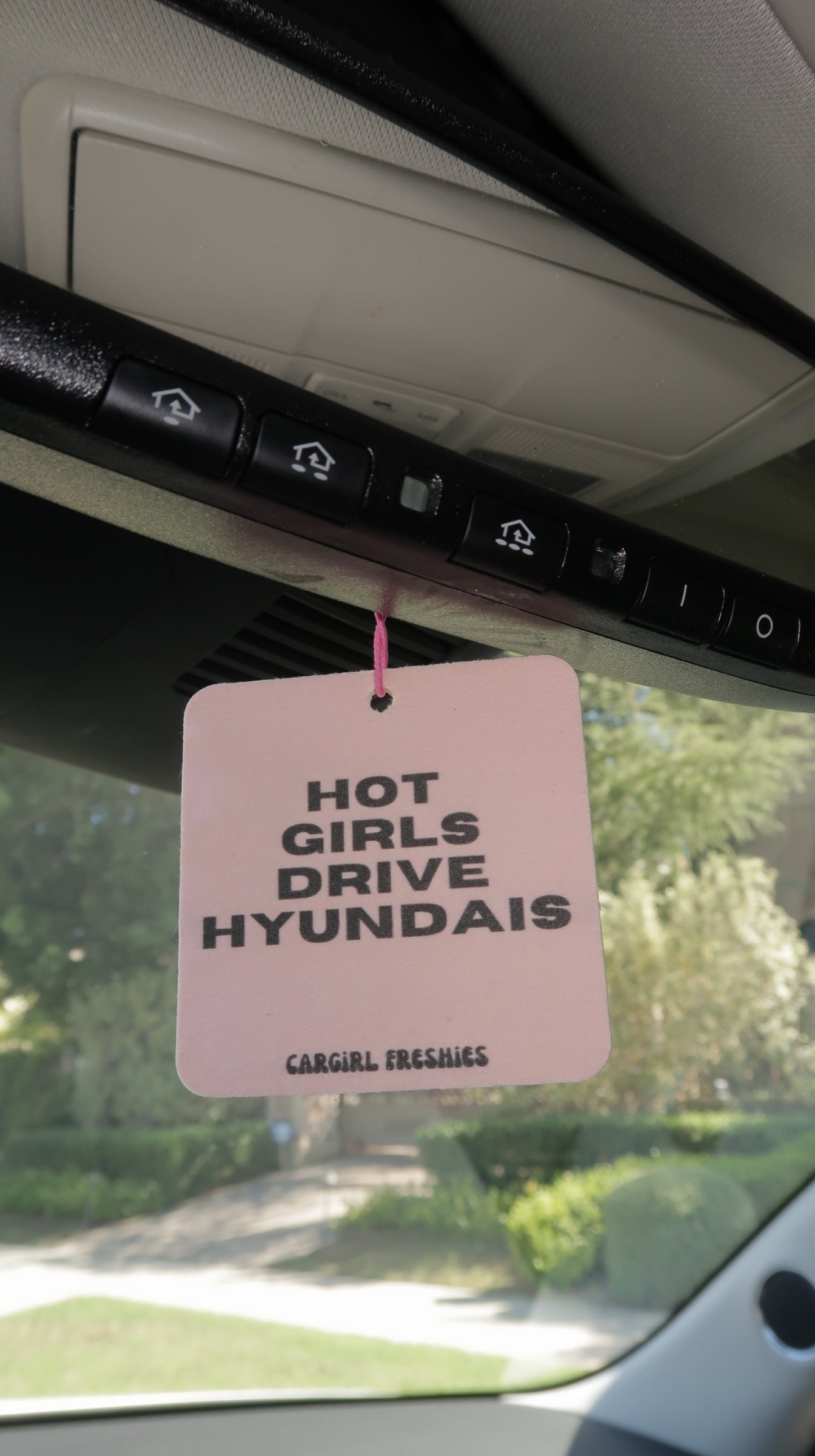 "Hot Girls Drive Hyundais" Car Freshie – Vanilla Rose