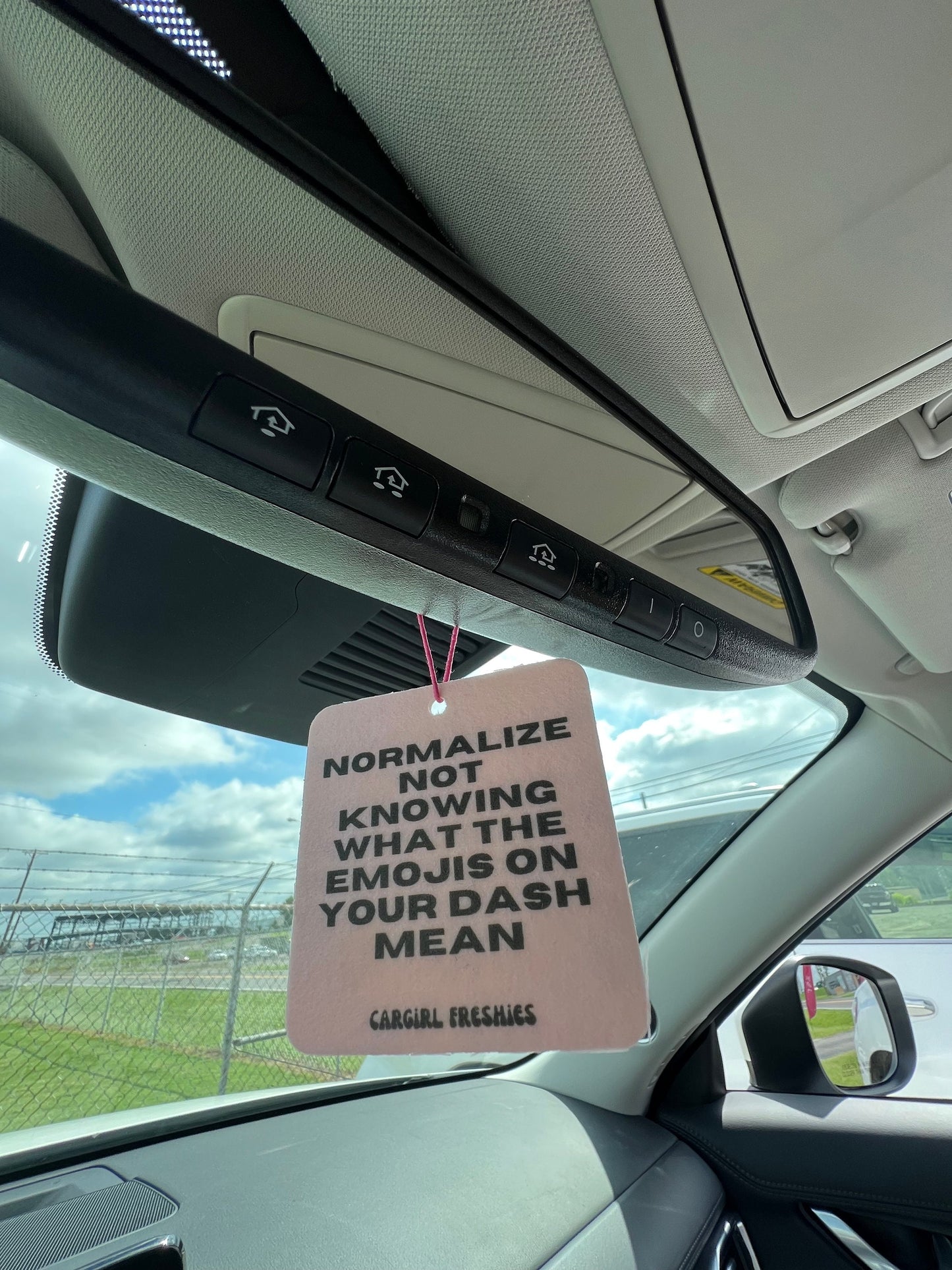 Pink "Normalize not knowing dash emojis" Vanilla Rose-Scented Car Freshener | Pink Accessories | Best Gifts for Women | Cute Car Freshies