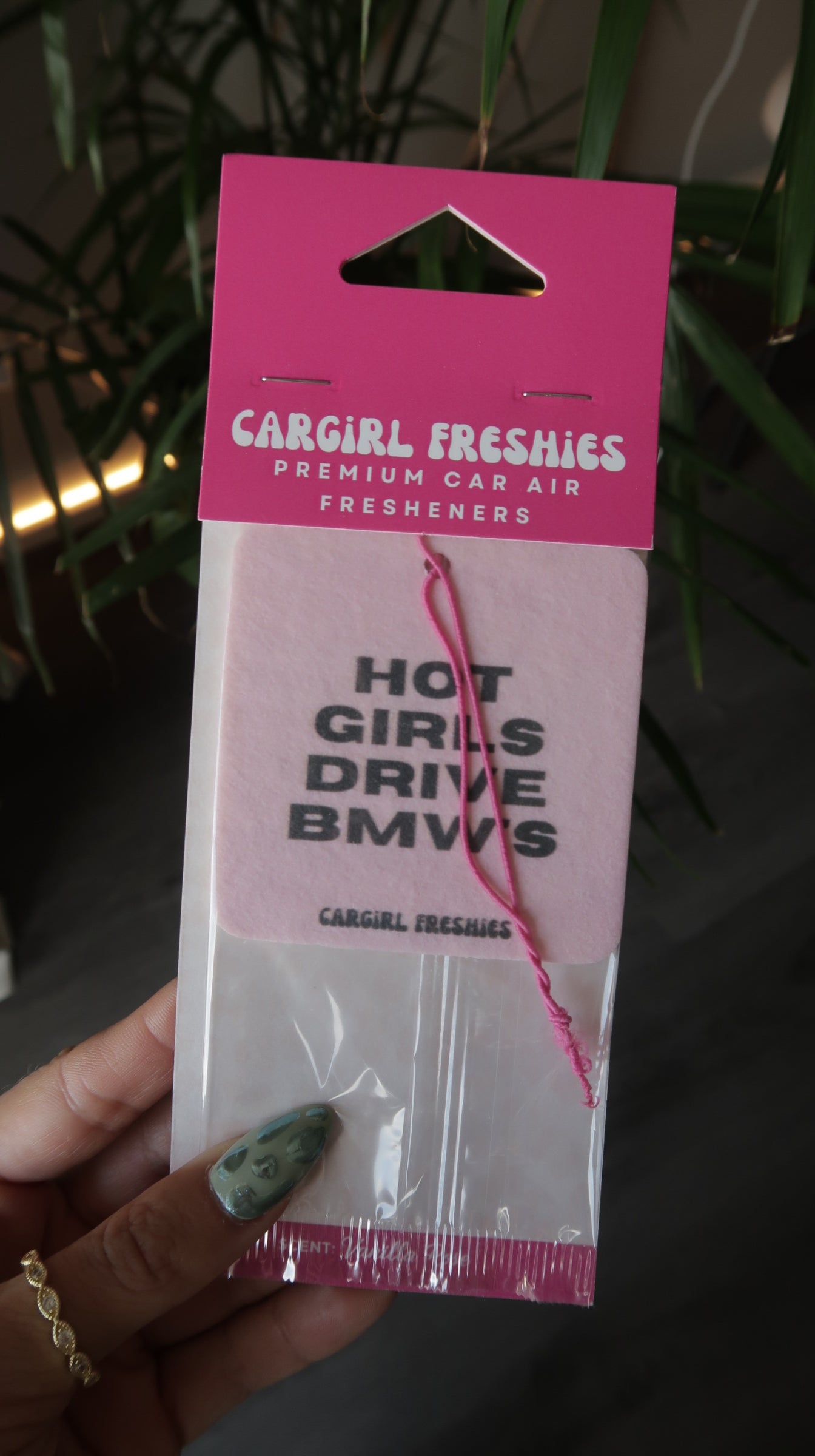 "Hot Girls Drive BMWs" Car Freshie 3-Pack – Vanilla Rose