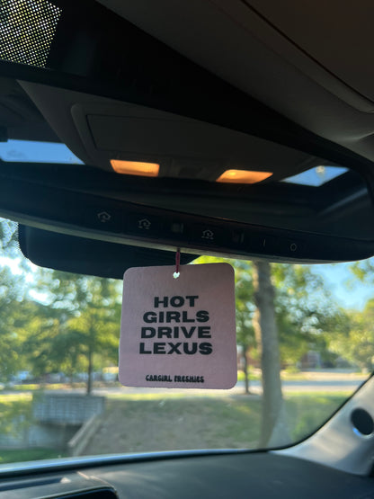 "Hot Girls Drive" Car Freshie 3-Pack – Vanilla Rose – Pick Your Car