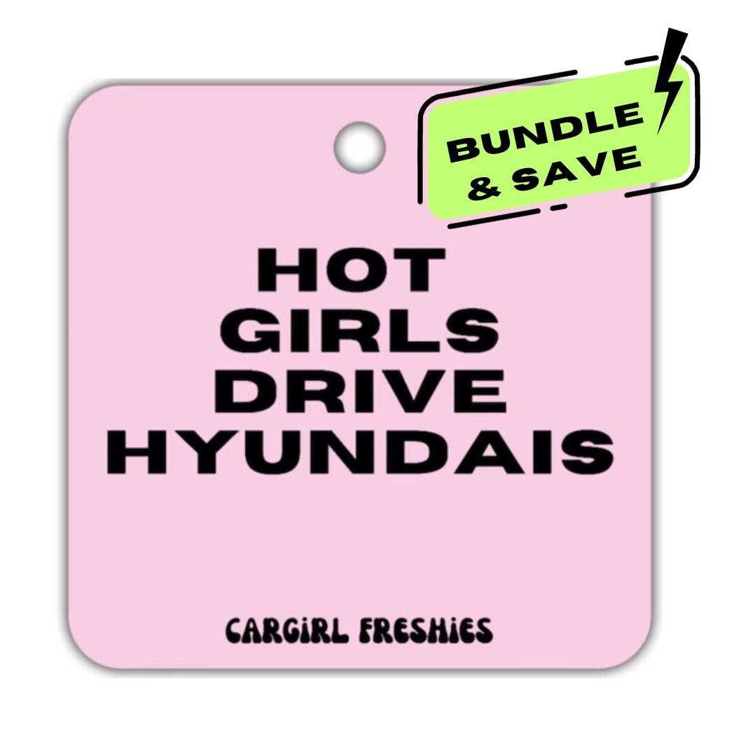 3-Pack Pink Vanilla Car Freshener | "Hot Girls Drive Hyundais"