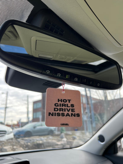 3-Pack Bundle of the Pink "Hot Girls Drive Nissans" Vanilla-Scented Car Freshener | Pink Accessories | Best Gifts for Women | Cute Freshies