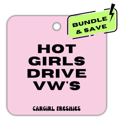 3-Pack Pink VW Car Freshener | Vanilla Scented Accessories