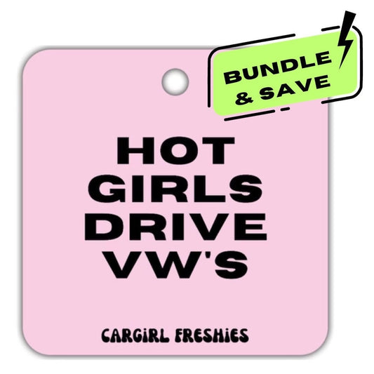 3-Pack Pink VW Car Freshener | Vanilla Scented Accessories
