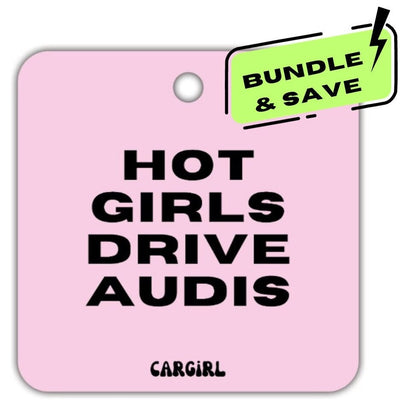 Hot Girls Drive Audis Car Freshener 3-Pack | Vanilla Rose Scented