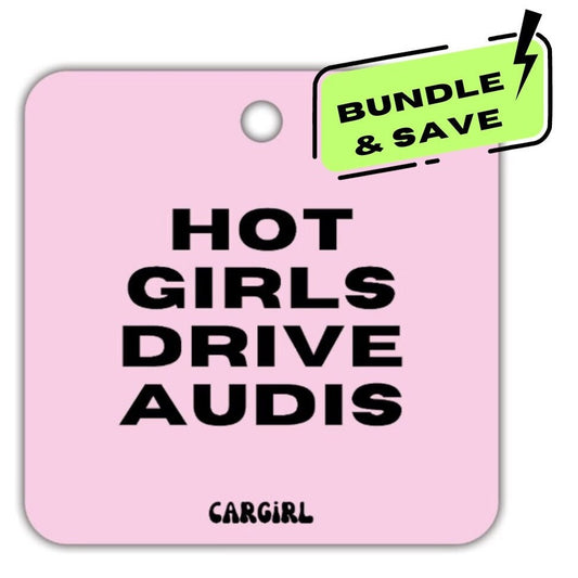 Hot Girls Drive Audis Car Freshener 3-Pack | Vanilla Rose Scented