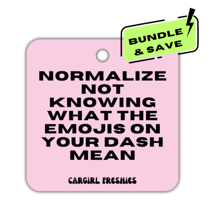 "Normalize Not Knowing What the Emojis on Your Dash Mean" 3-Pack – Vanilla Rose