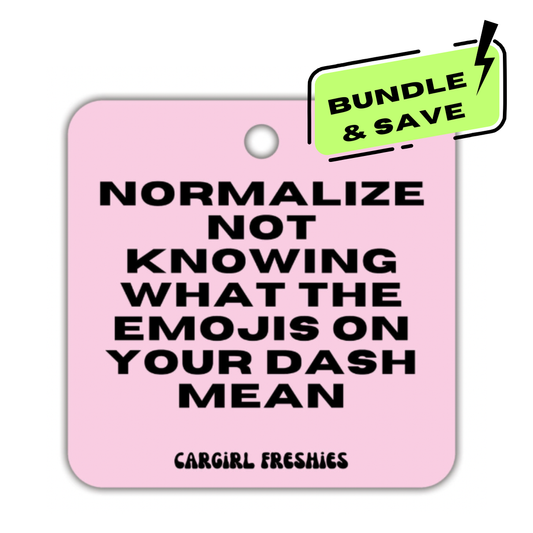 "Normalize Not Knowing What the Emojis on Your Dash Mean" 3-Pack – Vanilla Rose